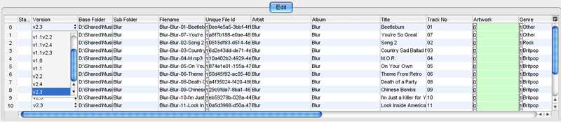 ID3 Versions combobox Screenshot