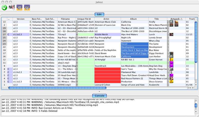 Jaikoz Tag Editor for OSX Screenshot
