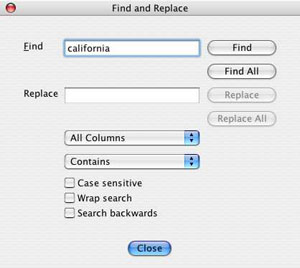 Find and Replace Screenshot