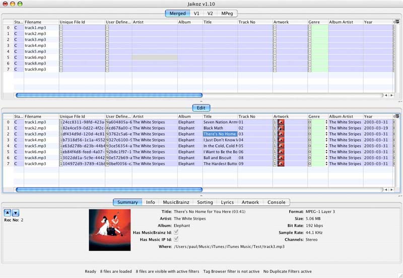 Results of a Retrieve Artwork from Internet Screenshot