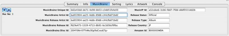 Detail MusicBrainz Screenshot