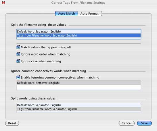 Automatch ID3 Tag From Filename Screenshot